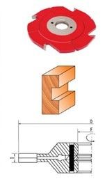 TCT Shaper frese, scanalatura Cutter a 45 # in acciaio al carbonio verniciato rosso