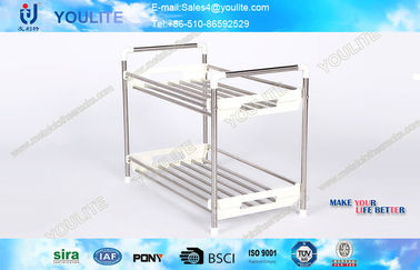 Scaffale antiruggine di stoccaggio dell'acciaio inossidabile/piccolo scaffale d'angolo per il bagno domestico
