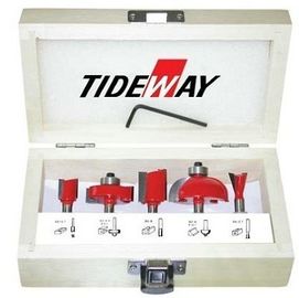 5 Set falegnameria TCT router bit set per la decorazione e arredamento